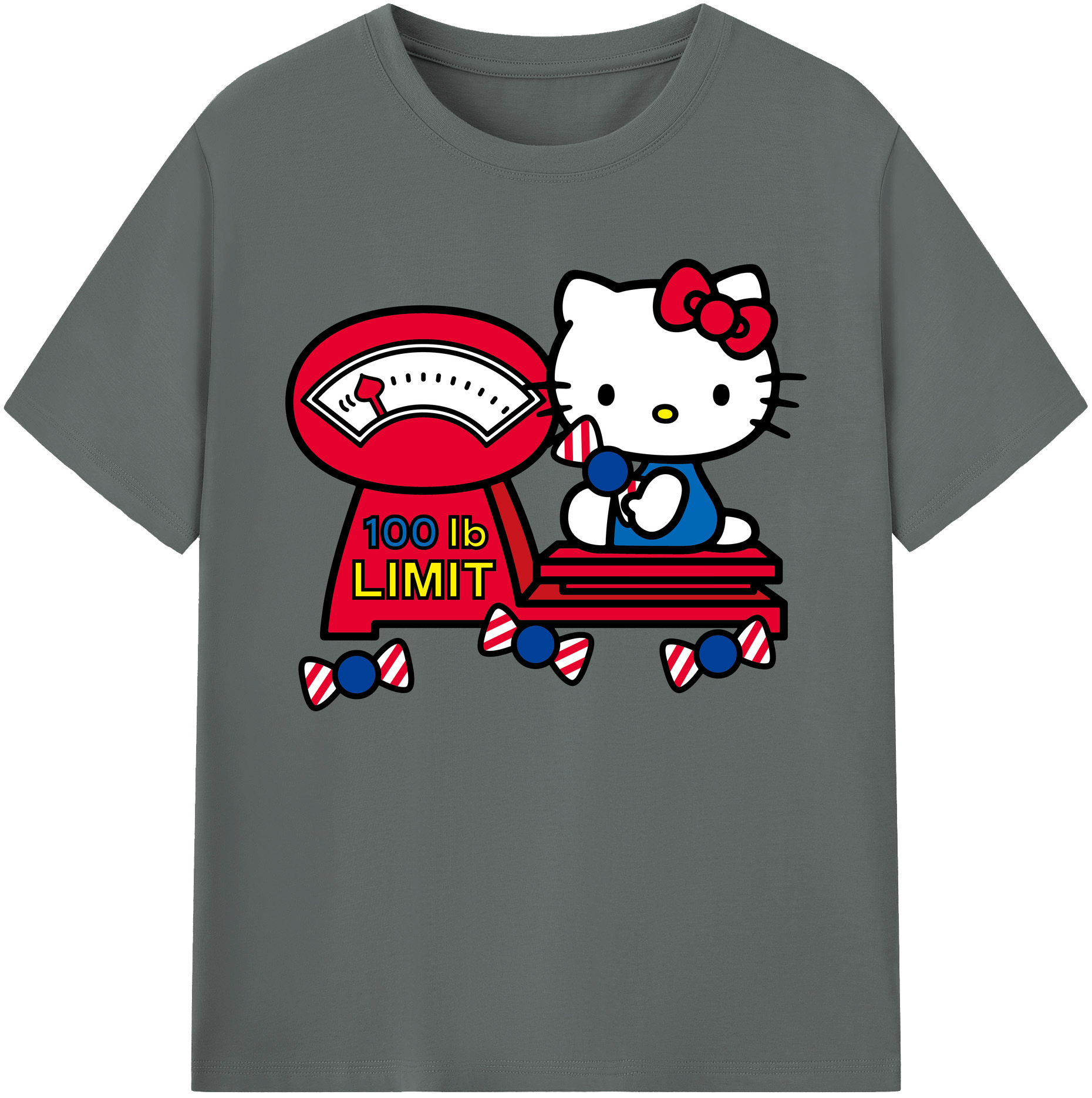 （画像用） Hello Kitty ハローキティ 綿100％ メンズ半袖Tシャツ｜肌触りやわらか＆通気性